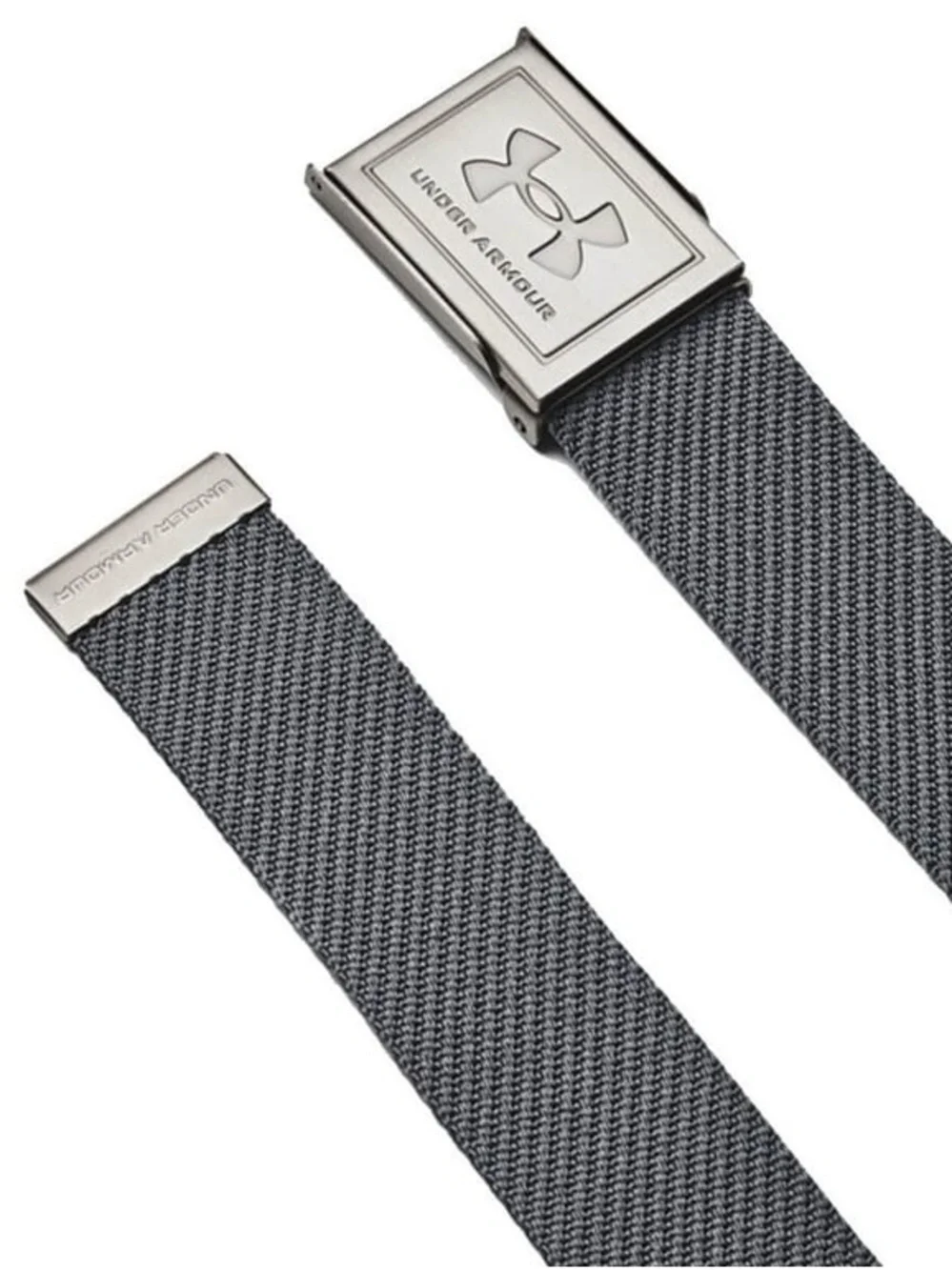 Under Armour Black Webbed Belt with Brushed Metal Buckle